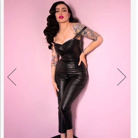 Vixen by Micheline Pitt Pants - Nwt Vixen by Micheline Pitt Bad Girl Vegan Leather Cigarette Pants